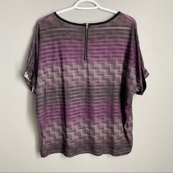 Folded & Hung Purple Gray Blouse - Picture 2 of 10